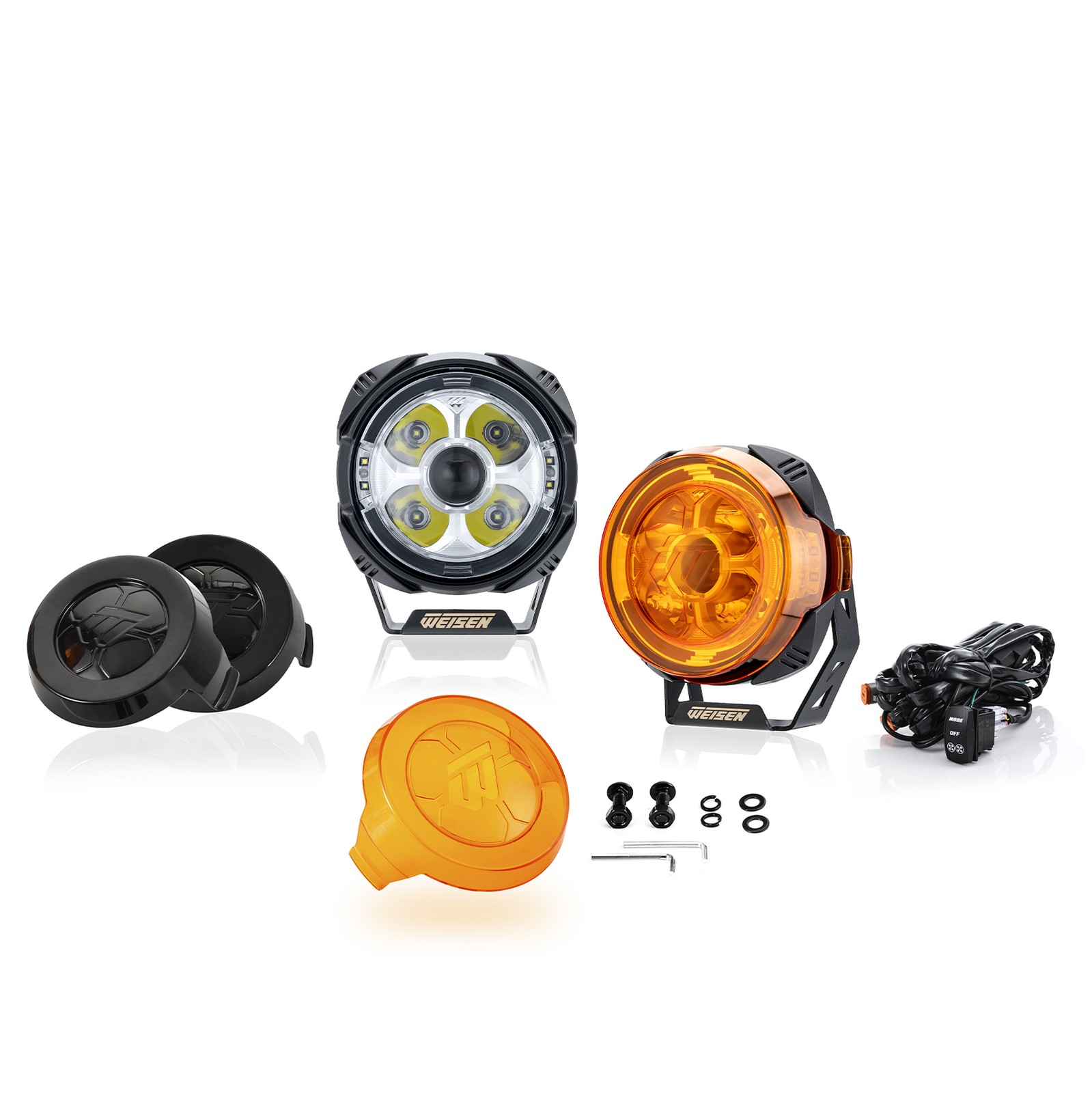 2PCS 7inch 200W 10,800 lm LED Work Lamp Light Bar For Tractor Recovery Truck Van