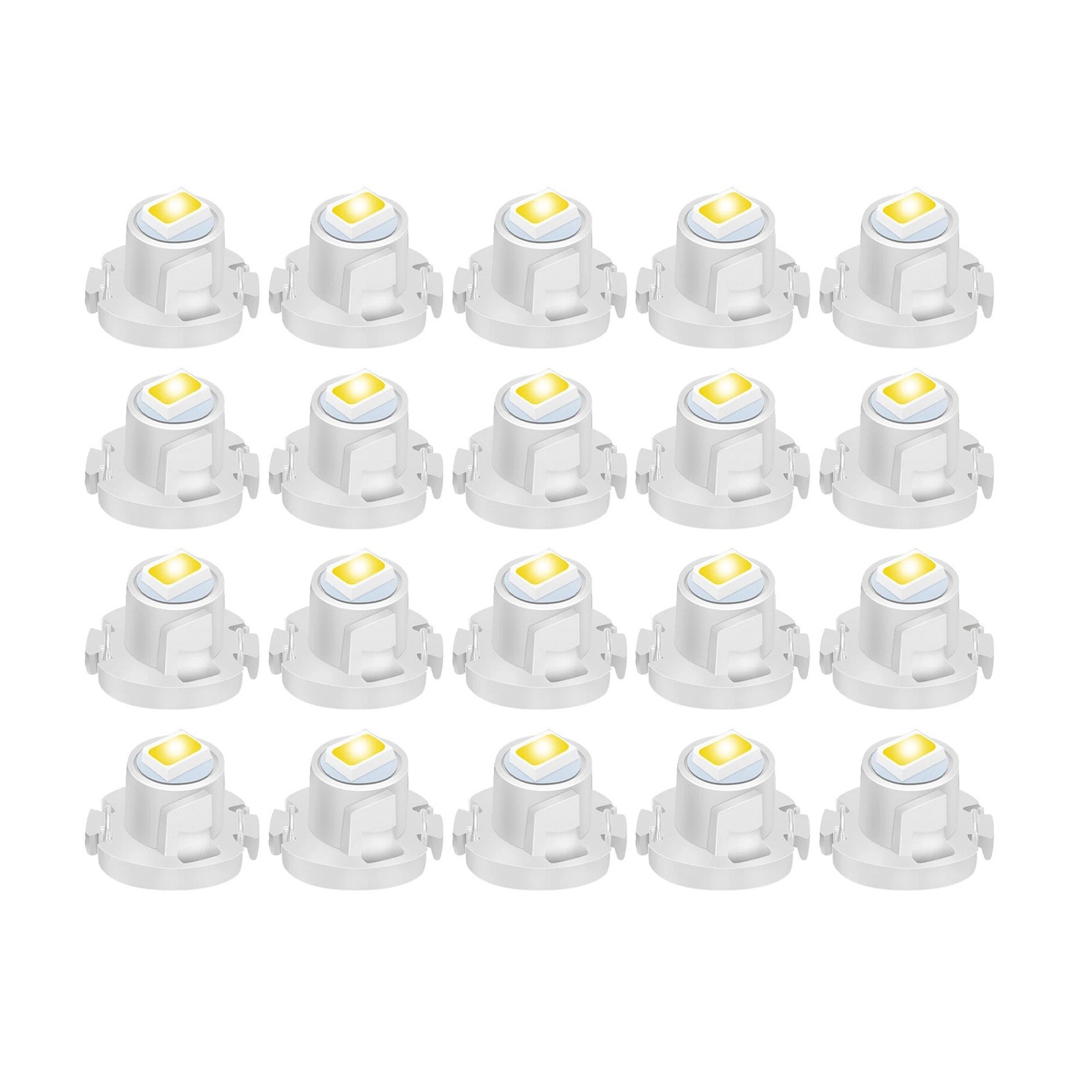 20x 12V DC White T4.2 LED Dash Bulbs for Panel Switch Climate Control Lighting