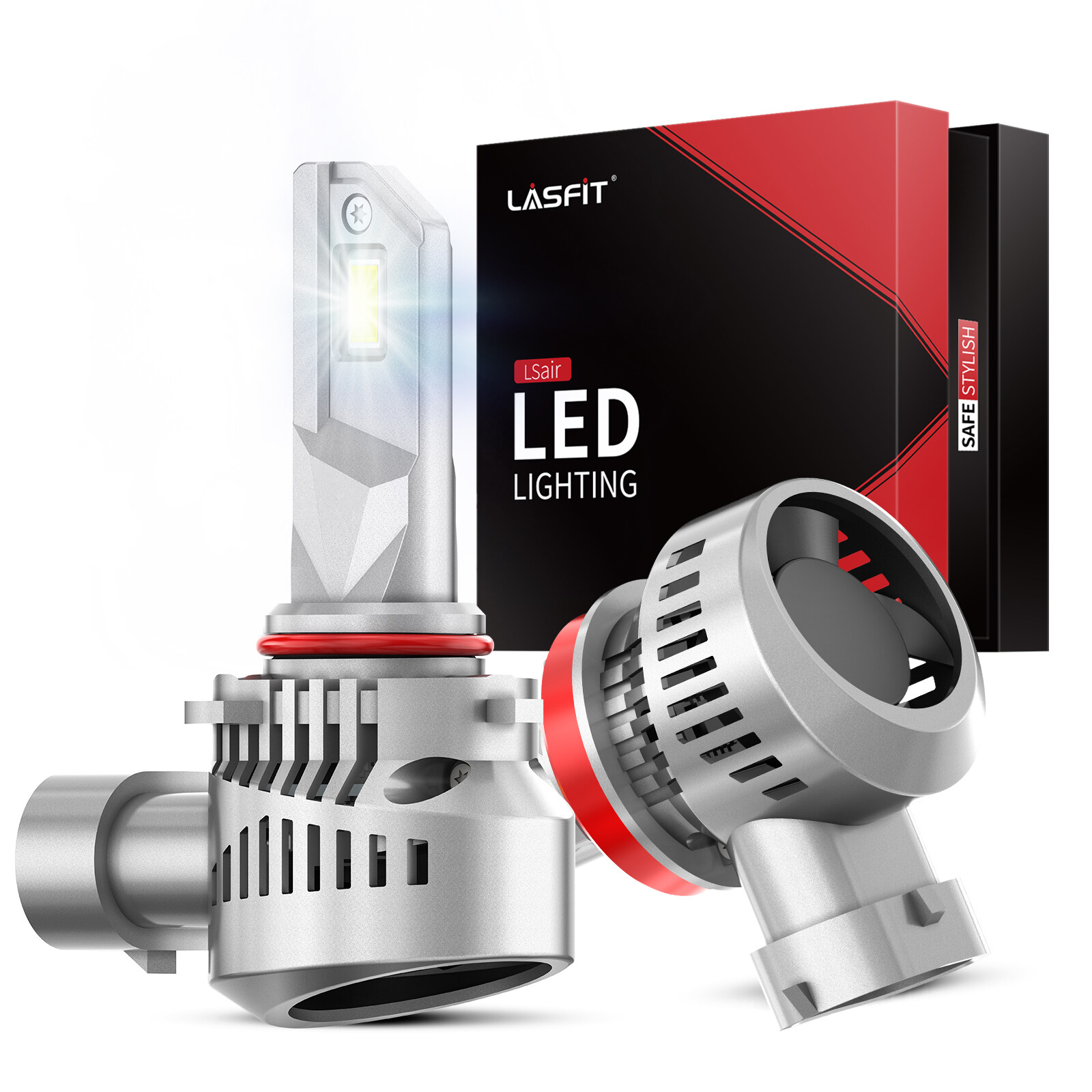 Lasfit 9005 HB3 LED Headlights Bulb High Beam 10000LM Super Bright LAair Series