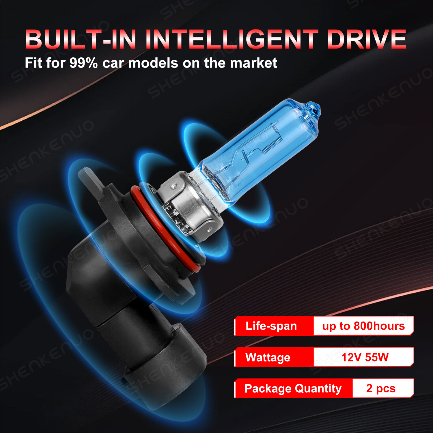 2x 9012 HIR2 Halogen Headlight Bulbs Conversion Kits High Low Beam 4200K Bulbs