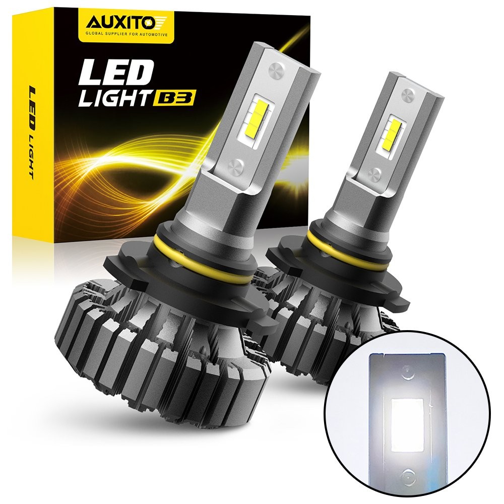AUXITO Combo 9005 HB3 LED Headlight Kit Bulb High Beam Low Super White CANBUS X2