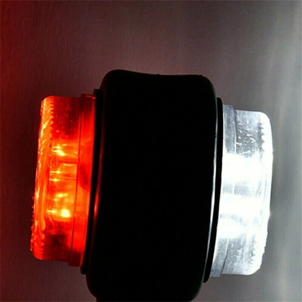 2×8-Led Side Marker Lights Stalk Outline CARAVAN Lamp Trailer Truck 12/24V
