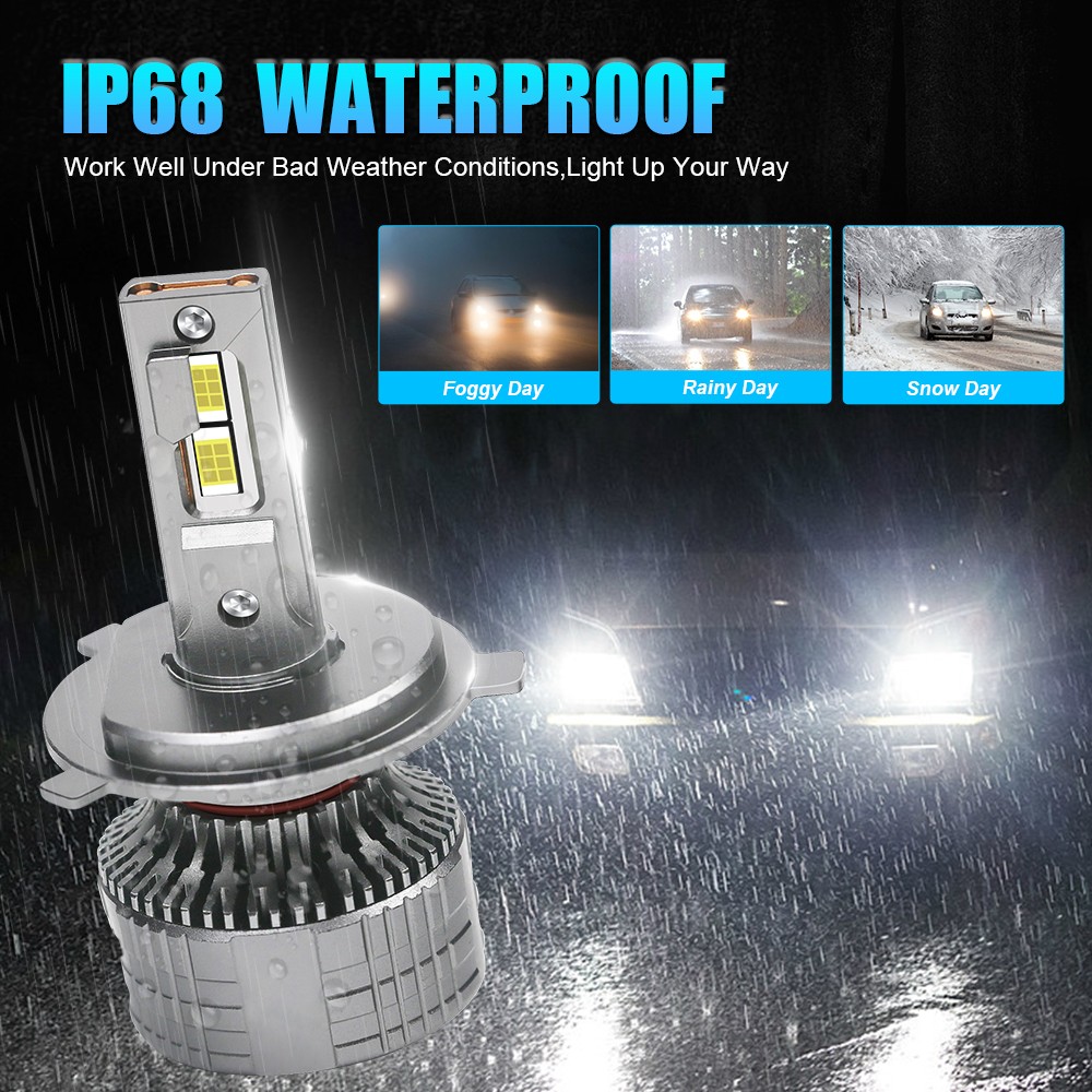 2x 9003 H4 LED Headlight Bulbs Kit 160W High/Low Beam 40000LM Super Bright White