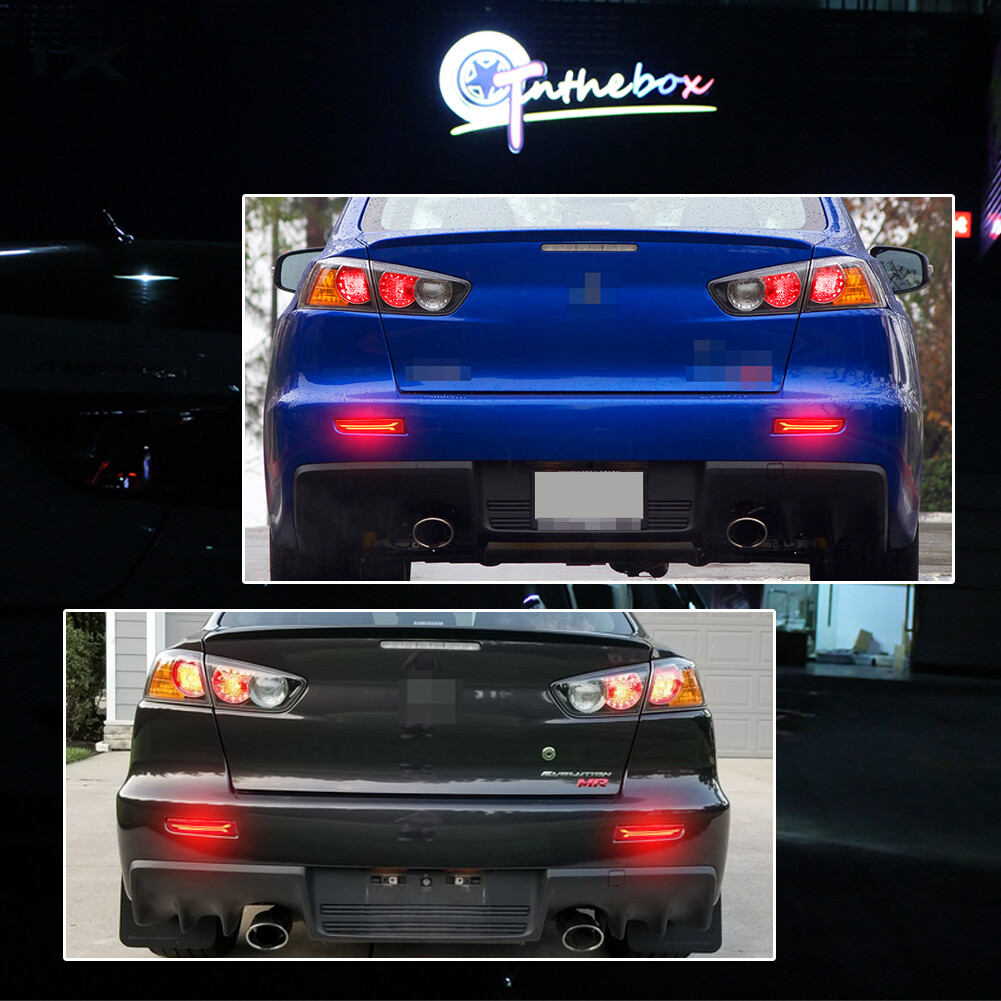 Amber Side Marker & Red Tail Brake Turn Signal Lights For Mitsubishi Lancer EVO