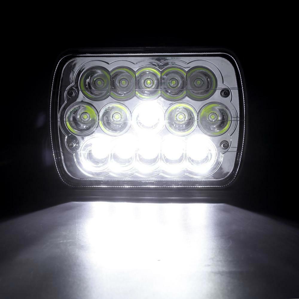 DOT Pair 130W 5×7″ 7×6″ LED Headlights Chrome Fit for Ford F-650 F-750 2000-2015