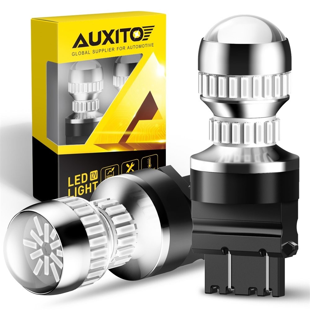 AUXITO 3157 3156 LED Brake Tail Turn Signal Light Bulbs Super Red SMD Canbus EAC
