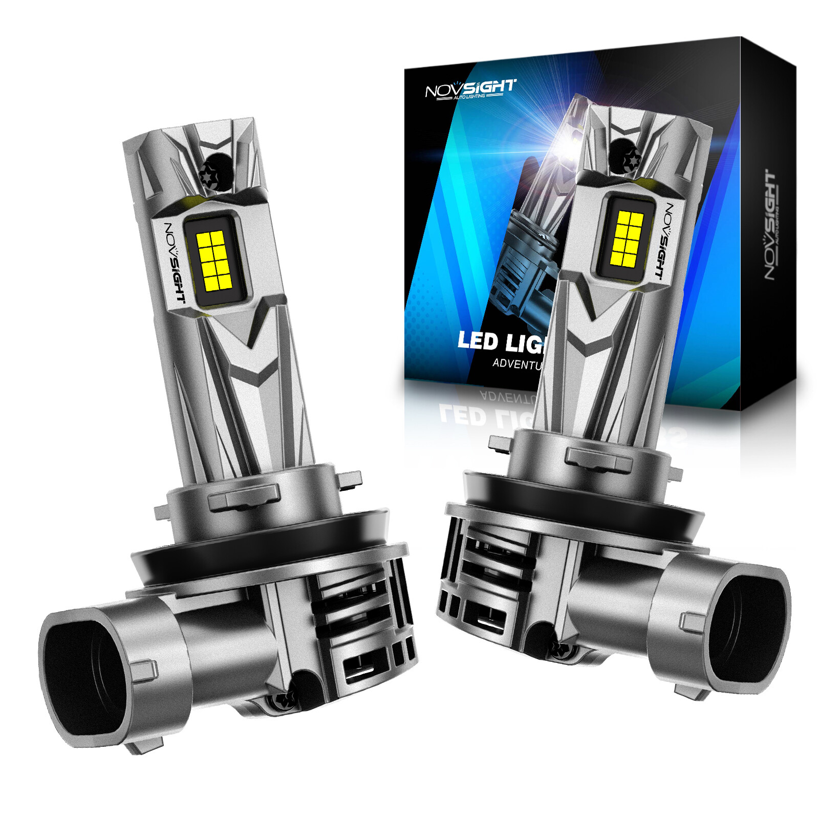 NOVSIGHT 9005 HB3 H11 LED Headlight Bulb Conversion Kit Hi/Low Beam Super Bright