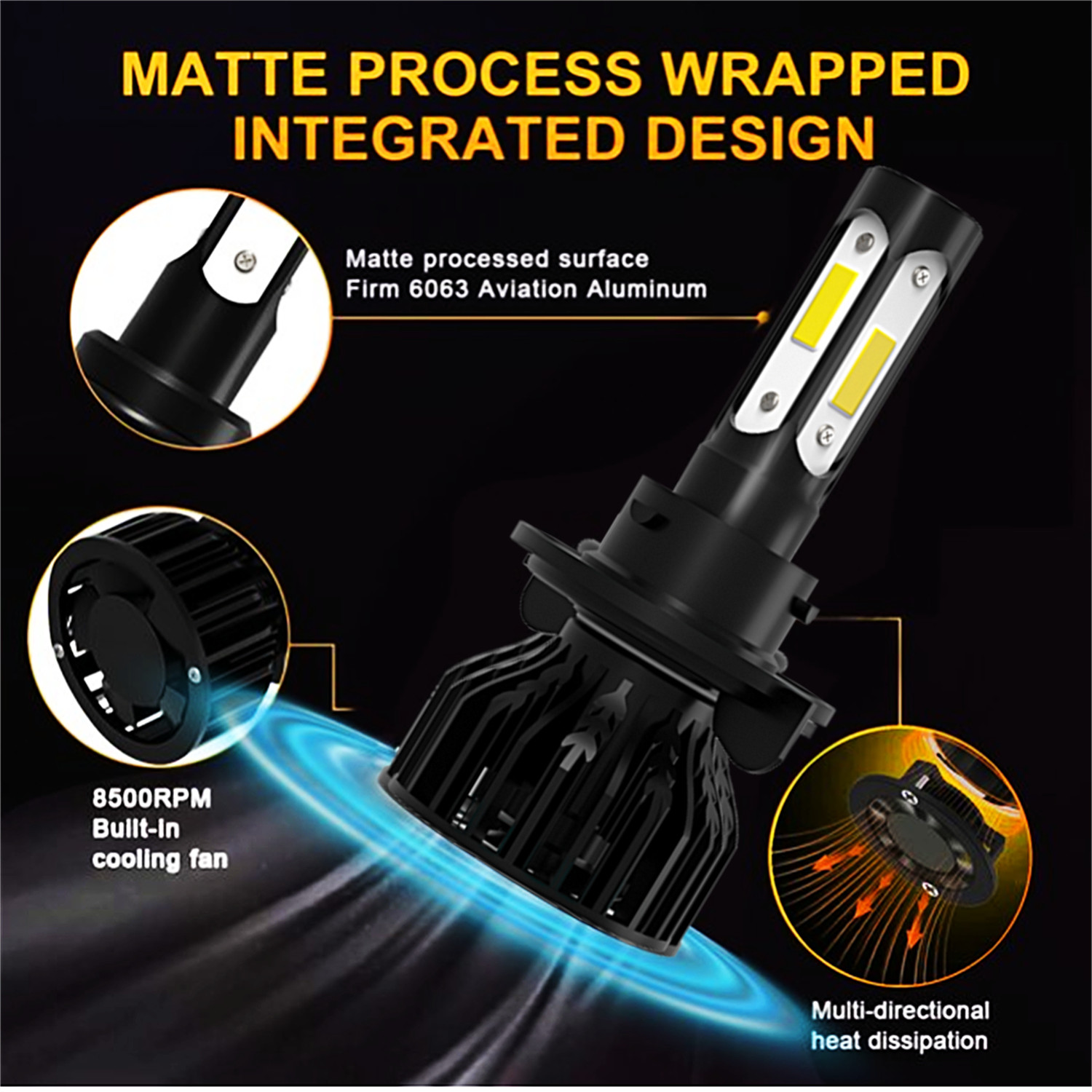 For 2010 2011 2013 Chevrolet Camaro Combo LED Headlights + Fog light Bulbs 6000K