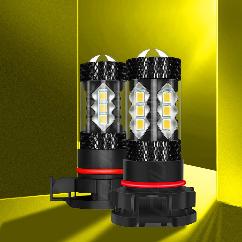 Pair 160W 5202 Fog Lights For Chevy Tahoe 2007-2015 3000K YELLOW LED Bulbs Lamp