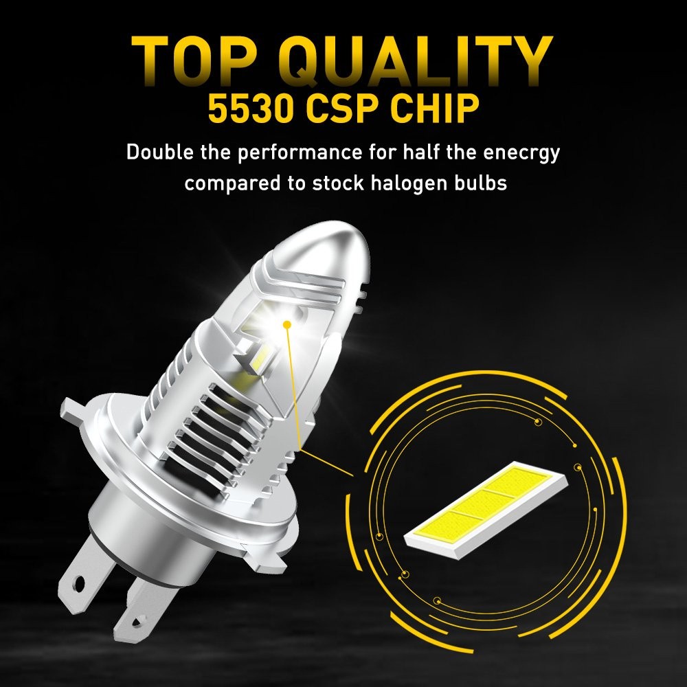 2-20X H4 LED 9003 Headlight Bulb White 200Watt High Low Halogen Replace Lamp Q10