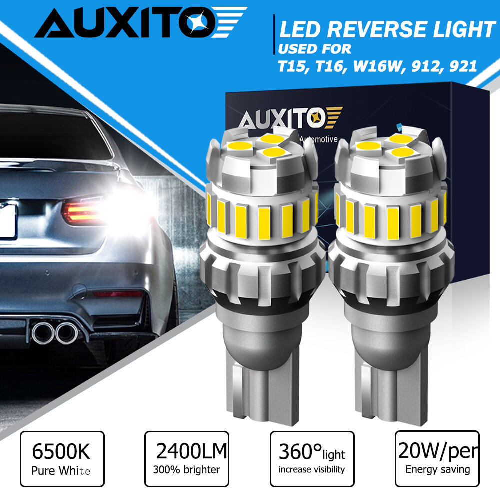 AUXITO 921 912 T15 LED Reverse Backup Light Bulb 2400LM 6500K Super Bright 18H