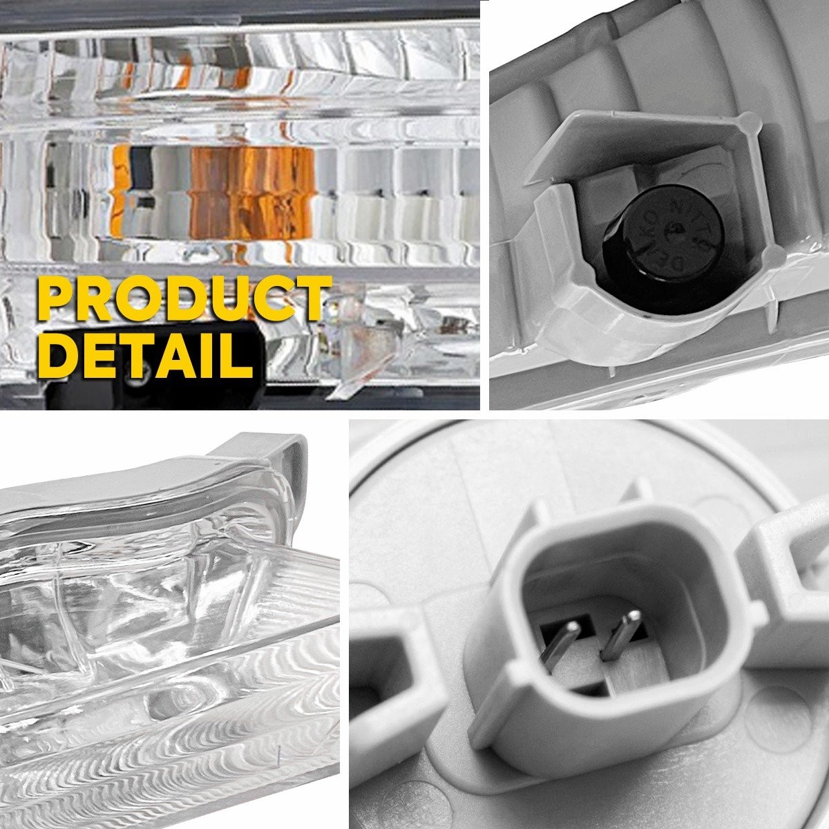 Right/Left Side Clear Amber Halogen Turn Signal Lights For 2019-2022 Honda Pilot