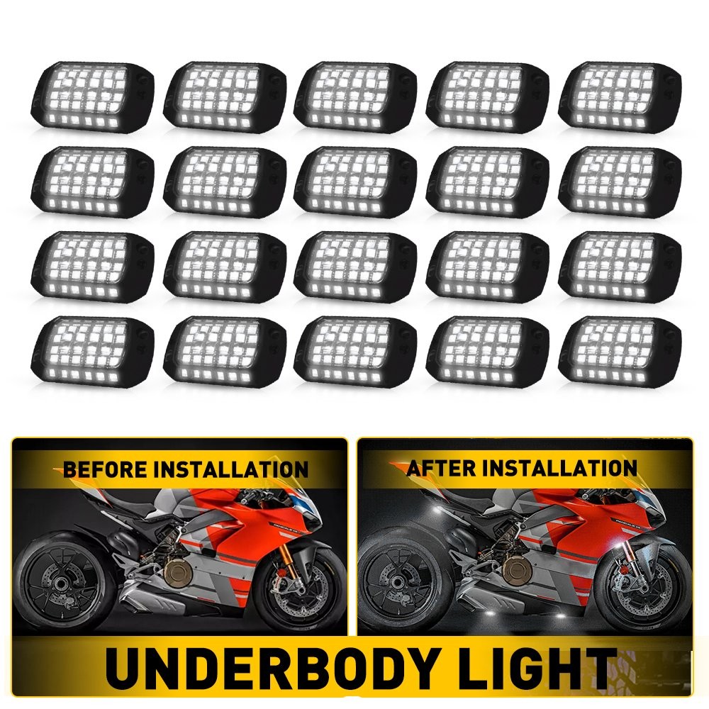 4-20PC Underglow Light Super Bright Pure White Light for Car Truck Universal EXD