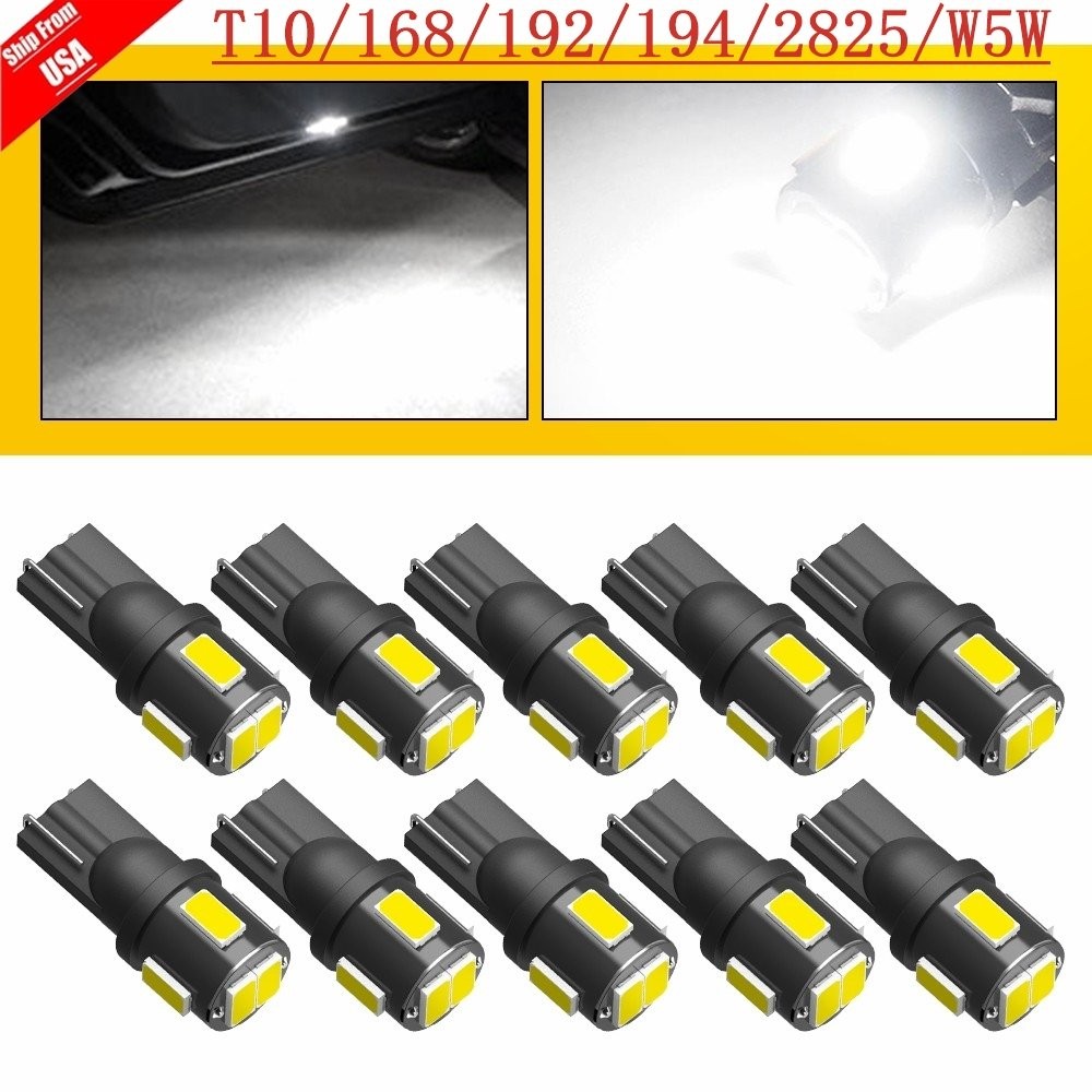10x 6000K White T10/921/194 5630SMD LED Interior RV Camper Trailer Bulbs Light