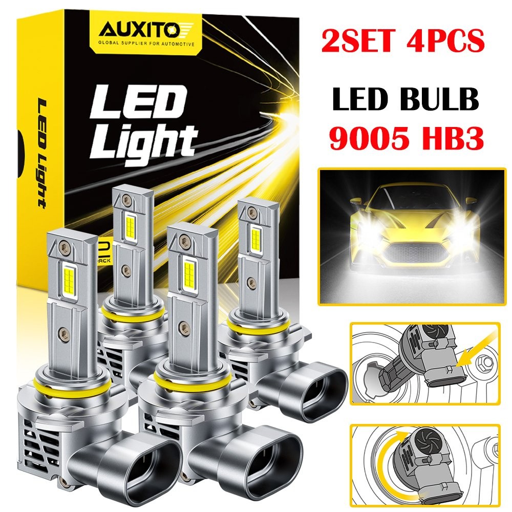 2-20X Auxito LED Headlight Bulb 30000LM Kit 9005 HB3 High Super Bright White M6S