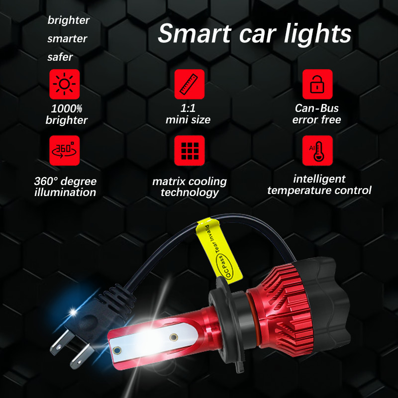 9006 HB4 2PCS LED Headlight 6000K Low Beam Bulb White PAIR Bright 6000K