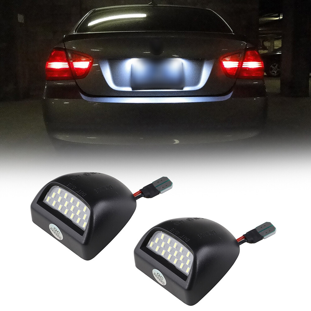 2PCS LED License Plate Light Lamp Direct Fit License Plate Light Assembly