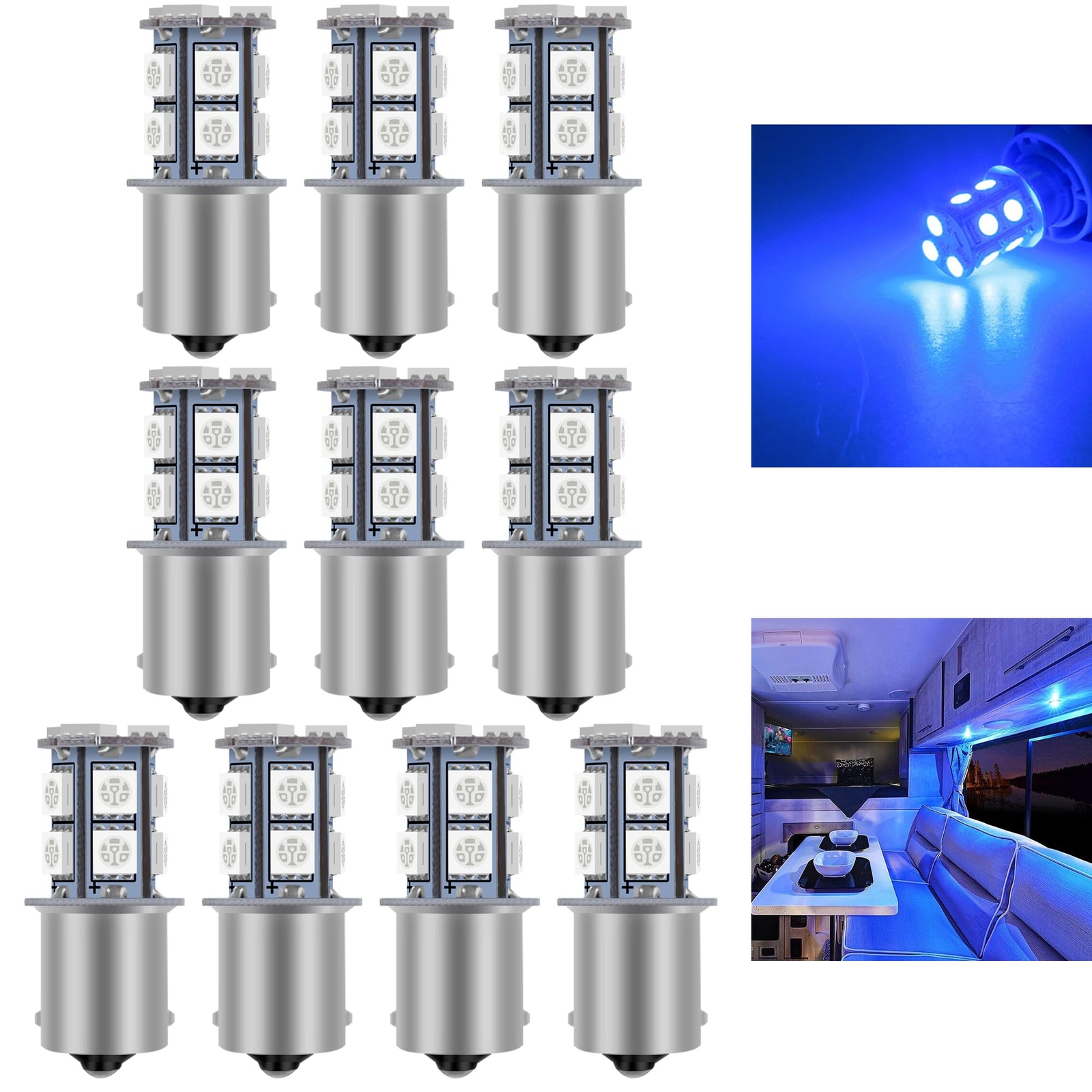 1156 LED Bulb Blue Super Bright 1073 1003 BA15S 7506 1141 LED Bulbs 5050 13-SMD