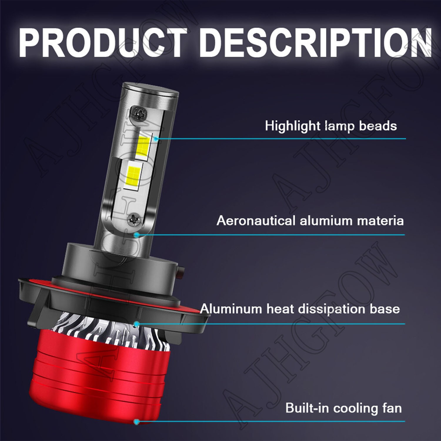 For Ford F 150 2004-2014 6000K LED Headlight Hi/Lo + Fog Light 4 Bulbs Combo kit