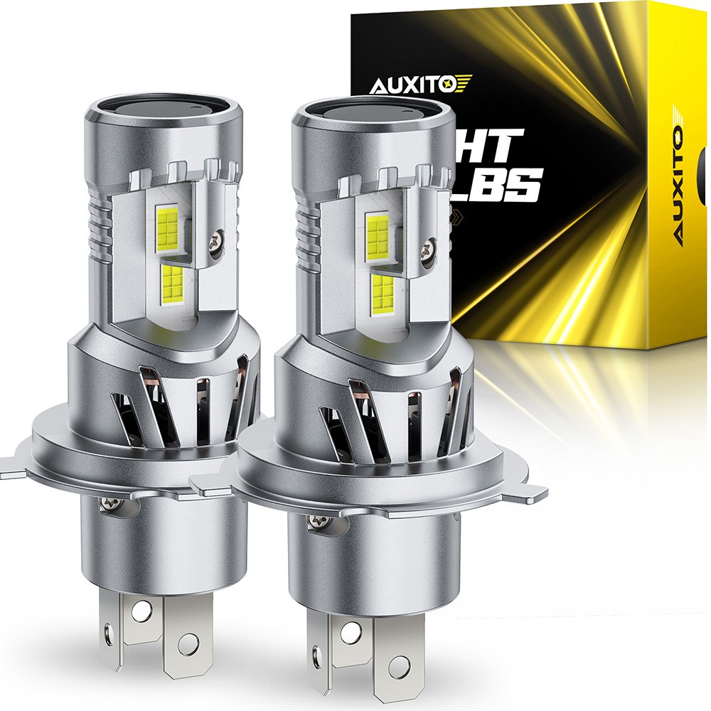 4PCS 9003 H4 Headlight LED Bulb Conversion Bright White 6500K AUXITO A1ULTRA