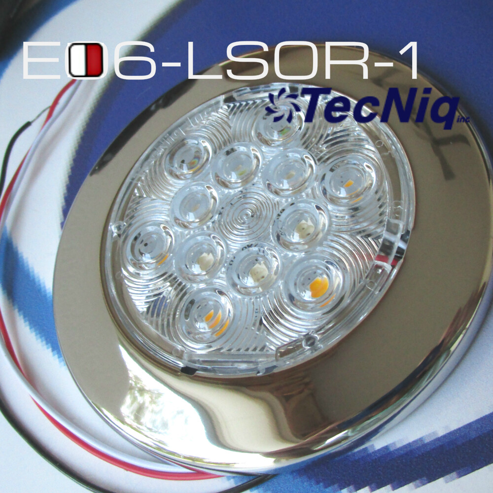 TecNiq E06 Interior Dome Light Red White 4″ Round LIfeTime Warranty USA