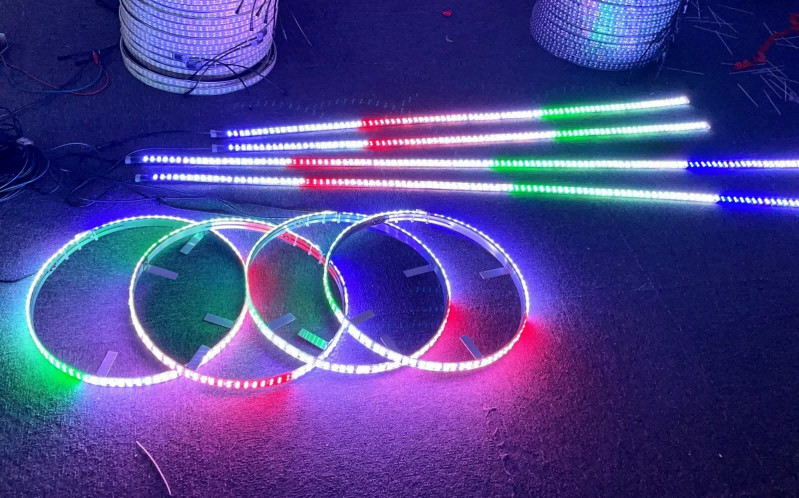 IP68 Waterproof 15.5″ Chasing LED Wheel Lights Underglow Kit 12V DC
