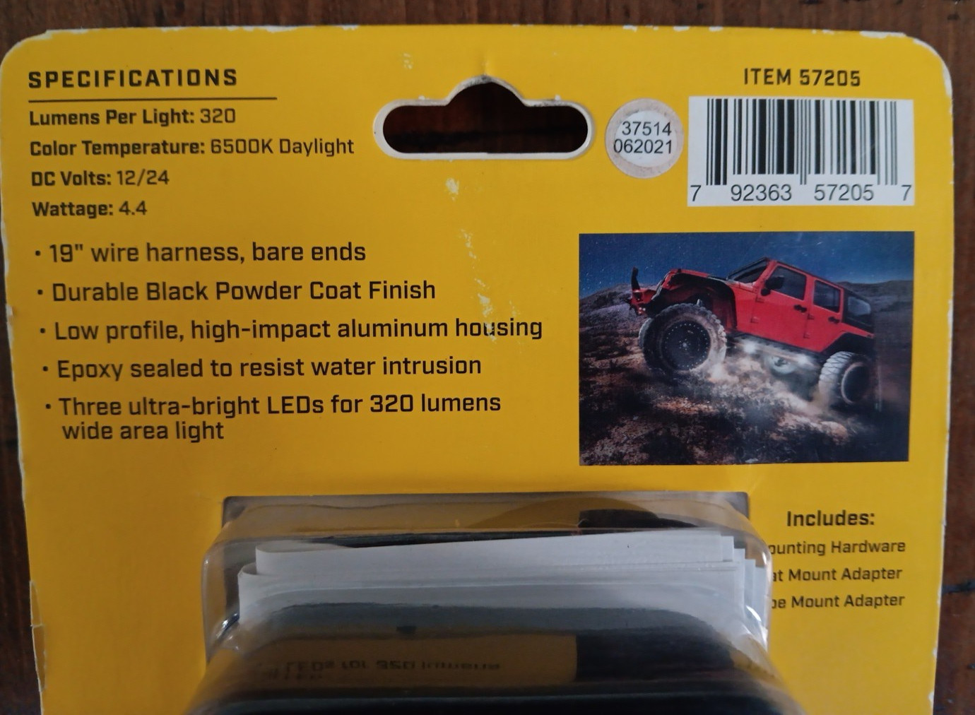ROADSHOCK 12V Utility/Rock White LED Light 2 Pack aluminum housing