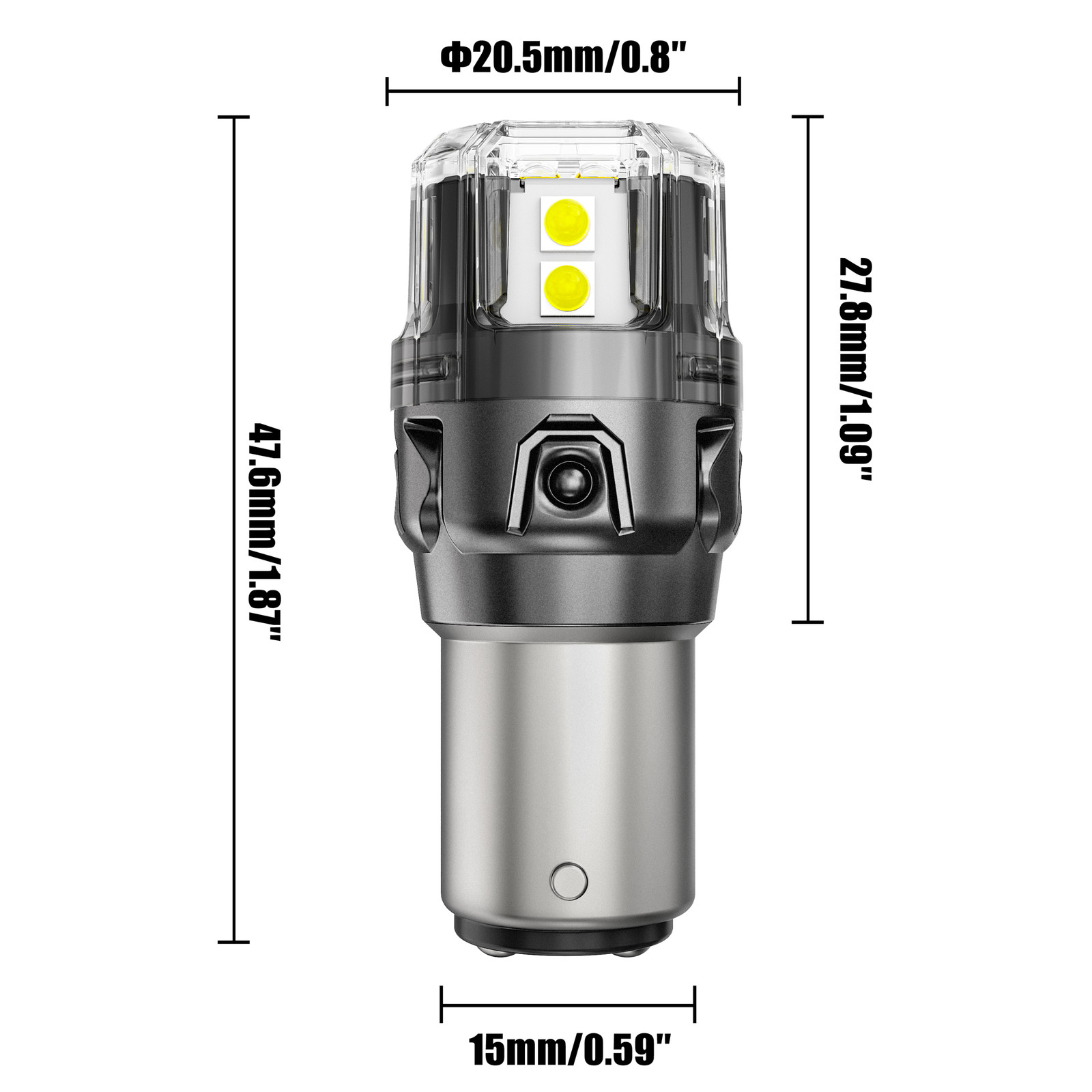 AUXBEAM 1157 BAY15D LED Front Turn Signal Parking DRL Light Bulbs Error Free 2X