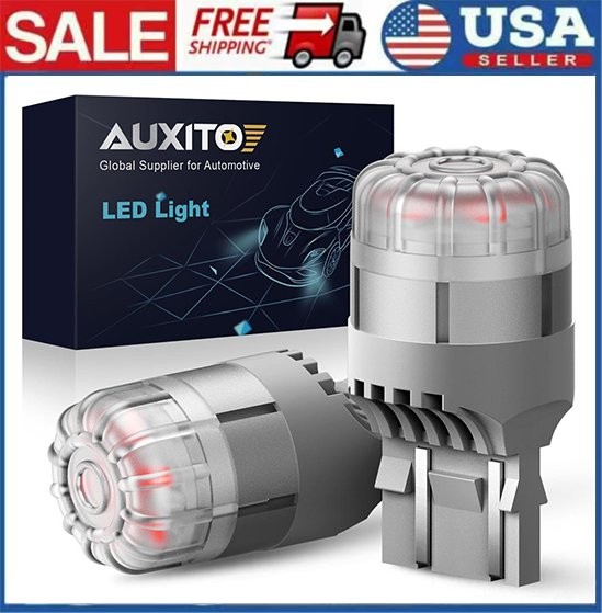AUXITO 7443 / 7440 LED Bulbs Brake Stop Light Parking Lamp Red Super Bright 2pcs