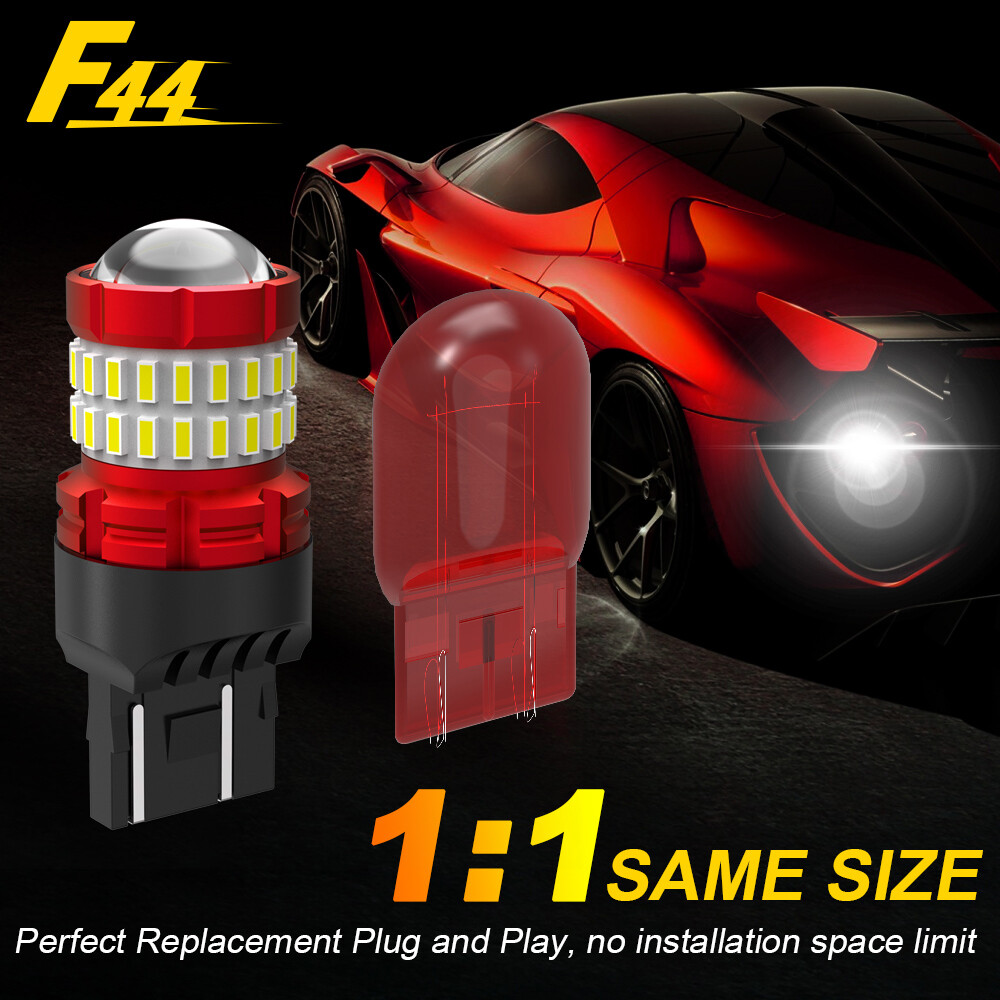 7443 7440 7444 Brake Light Bulbs LED Red White Amber Turn Signal Tail Park Lamps