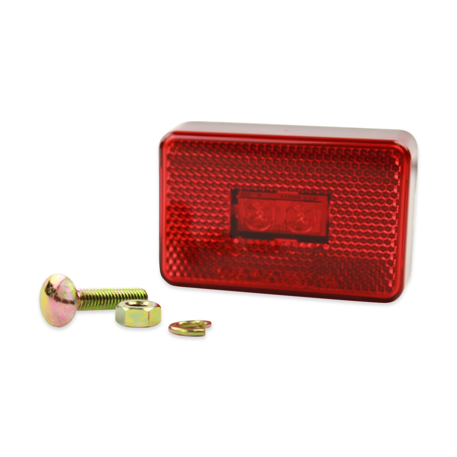 2X Red & Amber 2 LED Side Marker Indicator Lights Car Truck Trailer 3″ x 2″