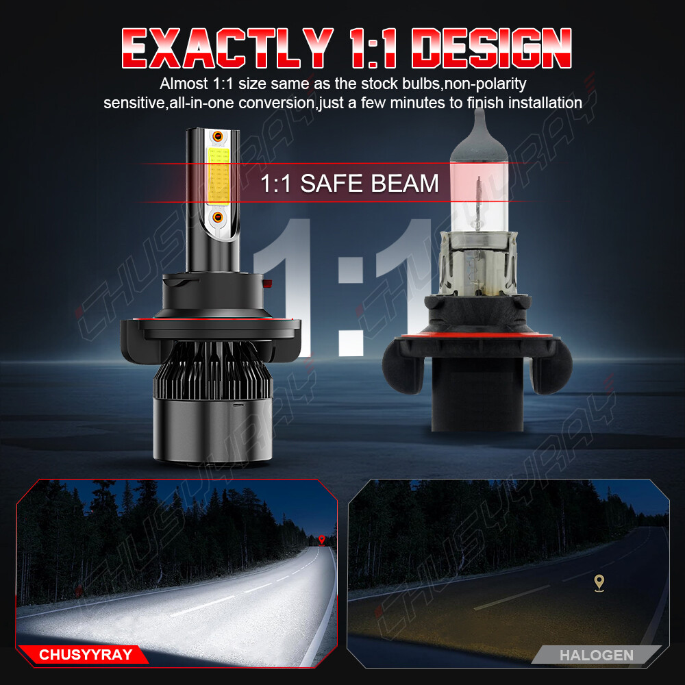 For Chrysler Aspen 2007-2009 Combo 9008 H13 9145 LED Headlight Fog Light Bulbs