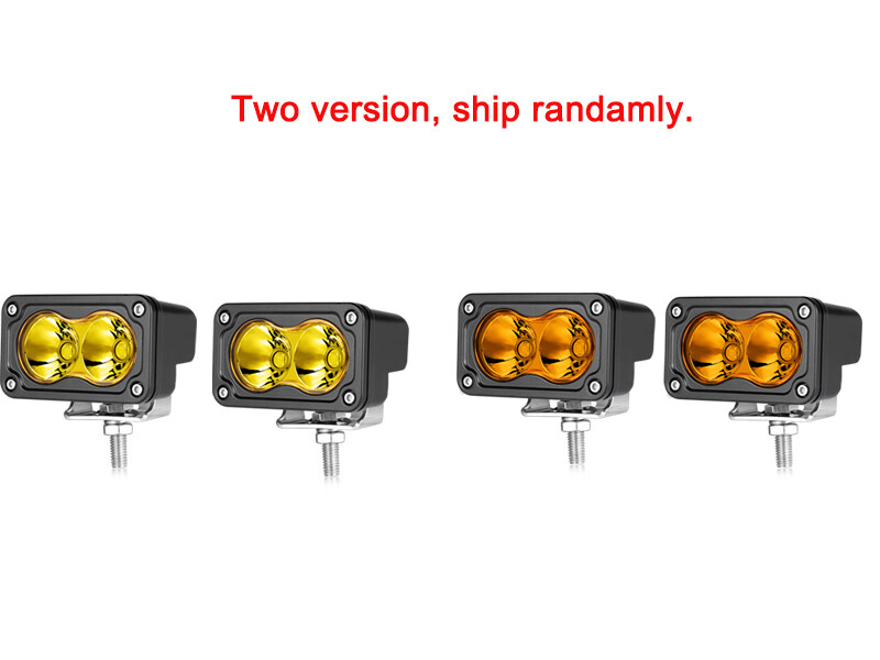 2x 3″Inch Driving Lights Amber Spot Off Road LED Cube Pods Bumper Work Light Bar