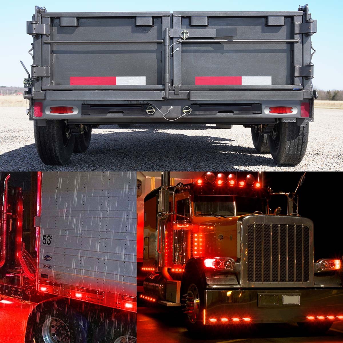 Amber Red Car Truck Trailer RV 2.6″ Side 21-SMDs Marker Lights Waterproof OXILAM