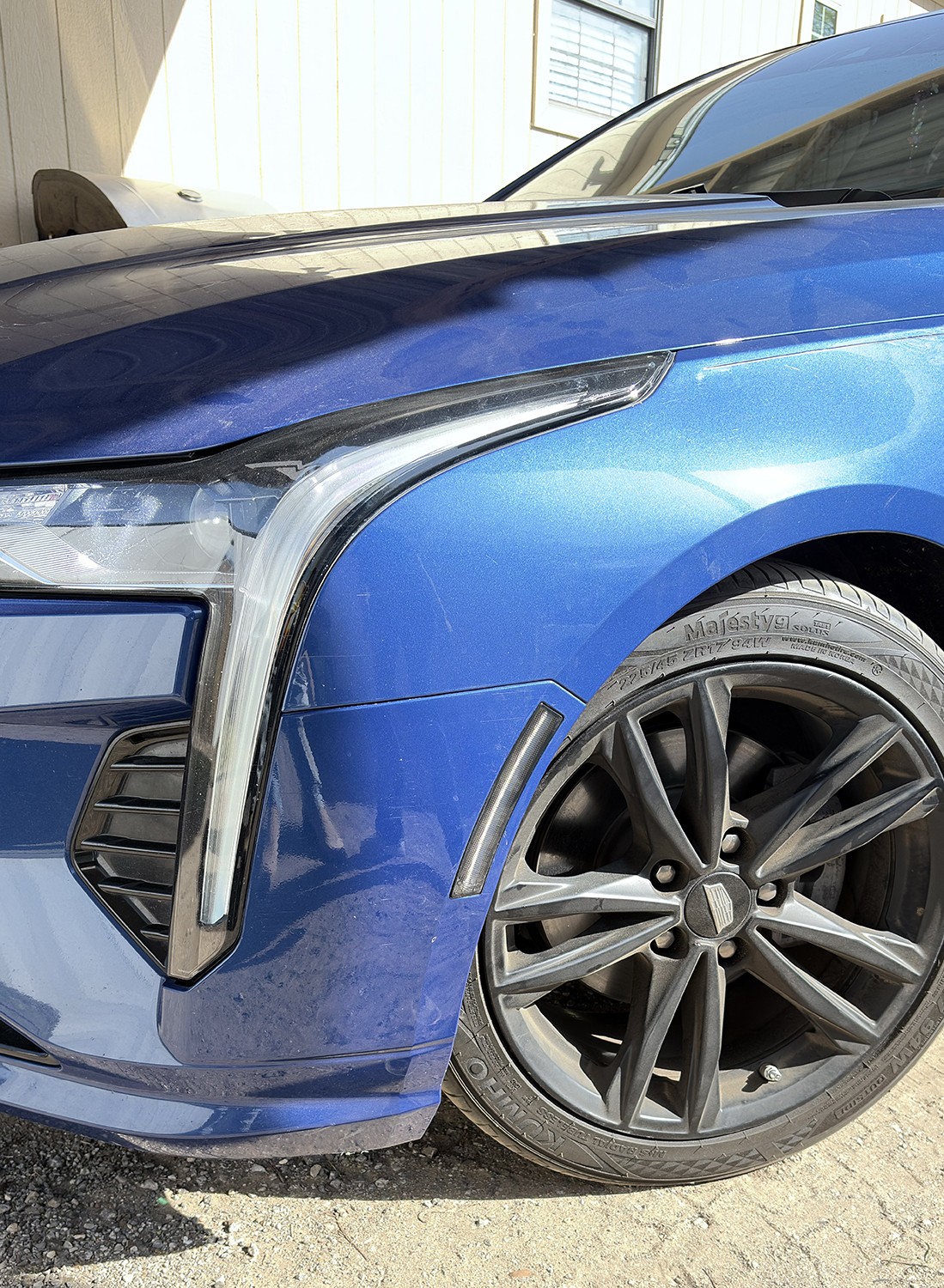 Smoke Lens White Full LED Strip Front Bumper Side Markers For Cadillac 2020+ CT4