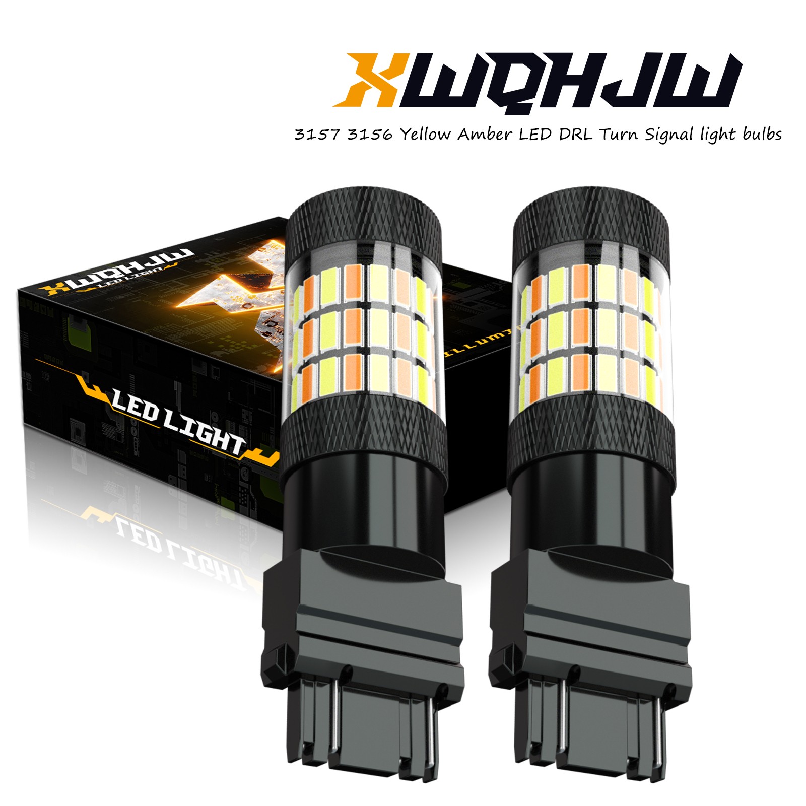 2pcs 3157 LED Amber Yellow Turn Signal Light Bulb for Chrysler 300 2005-2010