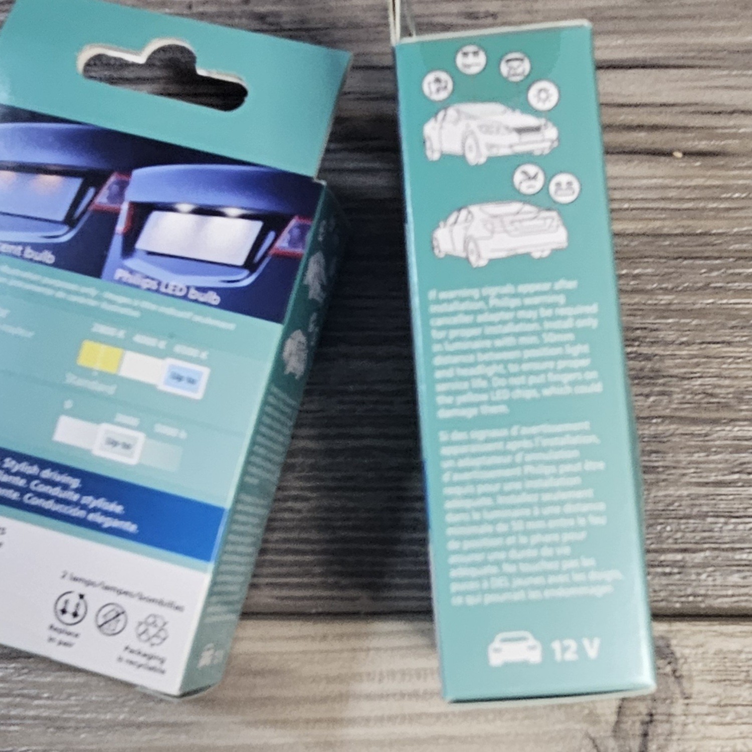 2 Packs Of Philips Ultinon LED Light 168WLED 6500K White Bulbs 168 T10 (4 Bulbs)