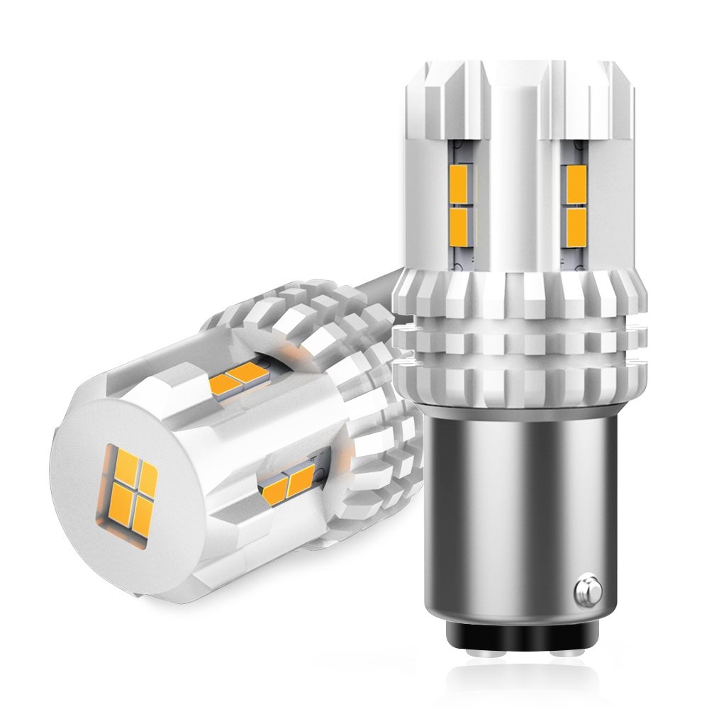 Amber 1157 7528 LED Turn Signal Blinker Parking Light Bulb Anti-Hyper Flash 2-6x
