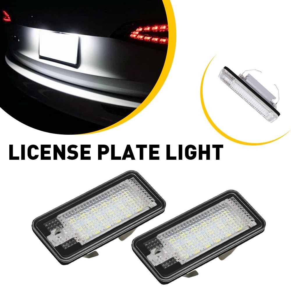 For Audi A3/S3 A4/S4/B6 Q7 S6 A8/S8D3 LED License Plate Light White X2 800LM US