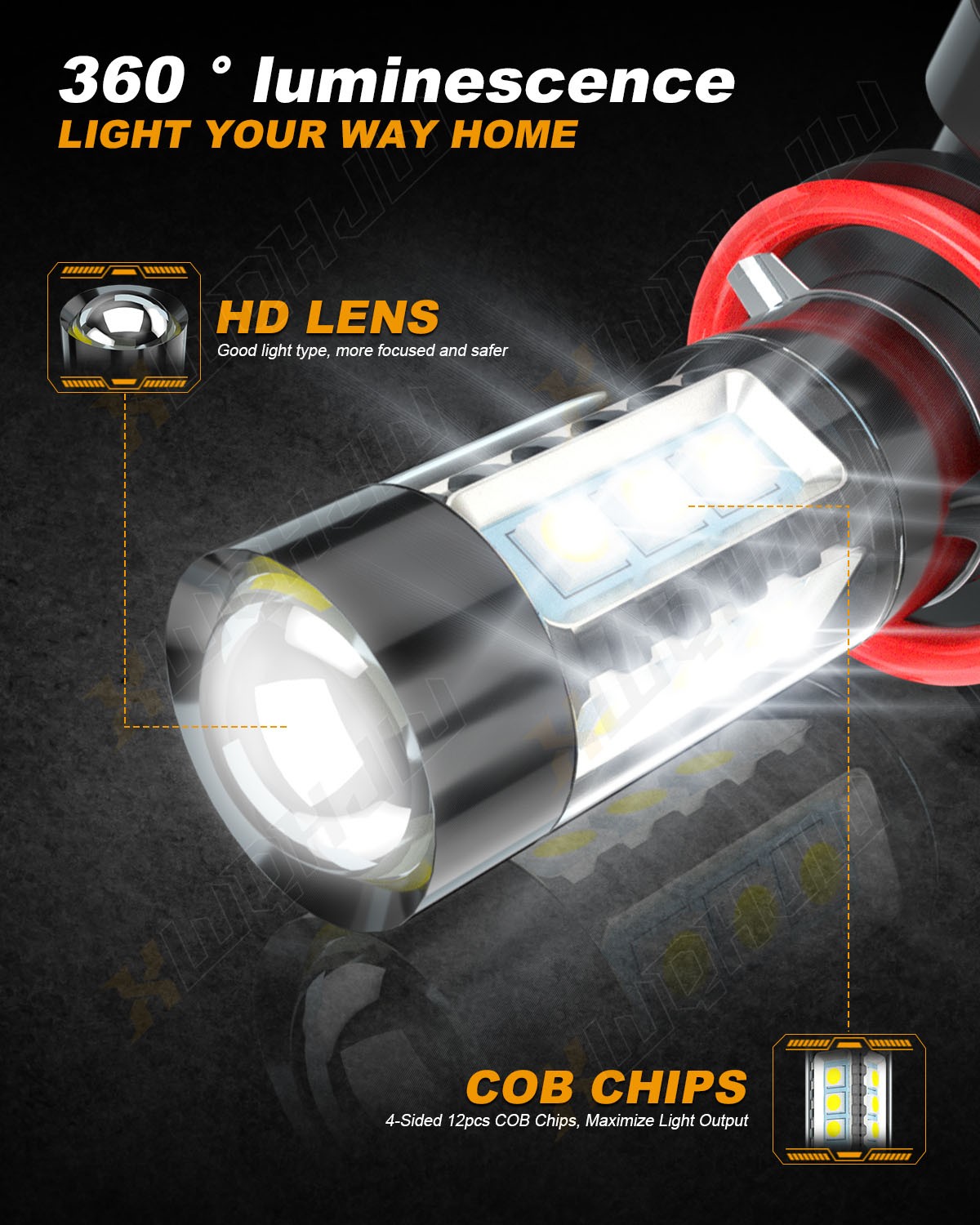 For Suzuki Swift 2007-2015 H4 LED Headlight Hi Lo Beam H11 Fog Light Bulb Combo