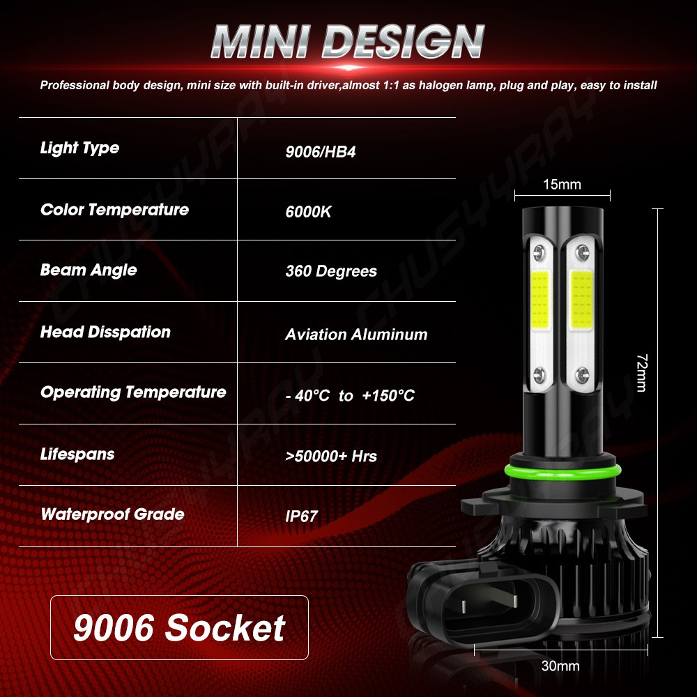 Fit Freightliner M2 106 2011-2017 Front LED Headlight Hi-Low+Fog Light Bulbs Kit