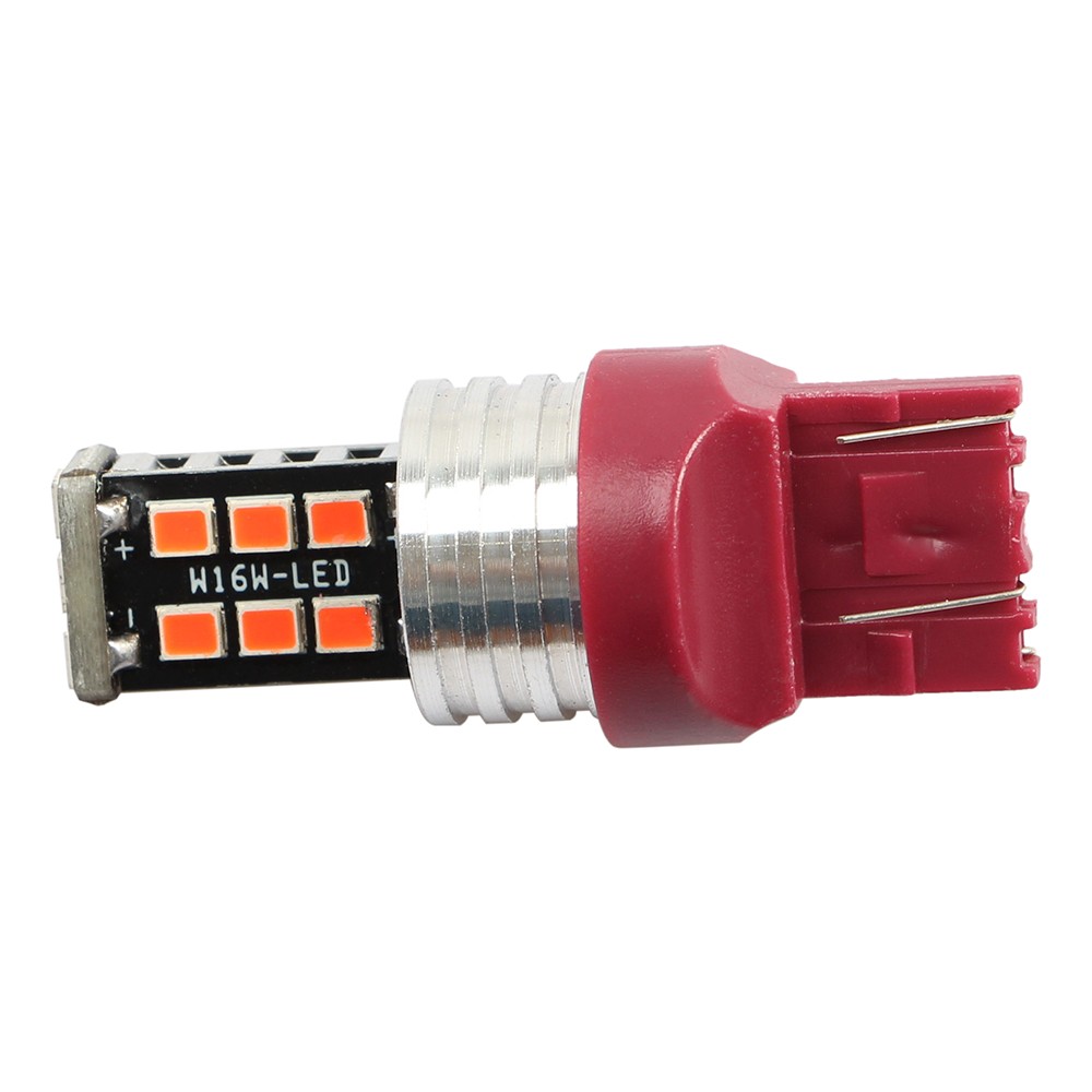 4pcs 7443 7440 LED Red Strobe Flash Blinking Brake Stop Tail Parking Light Bulbs