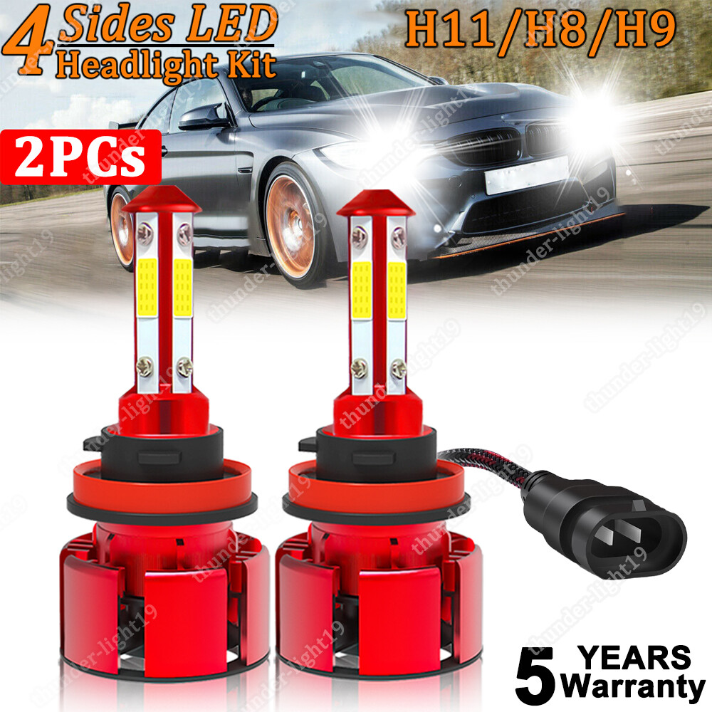 H11 H8 H9 LED Headlight Super Bright Bulbs Kit 6000K White 330000LM HI/LOW BEAM