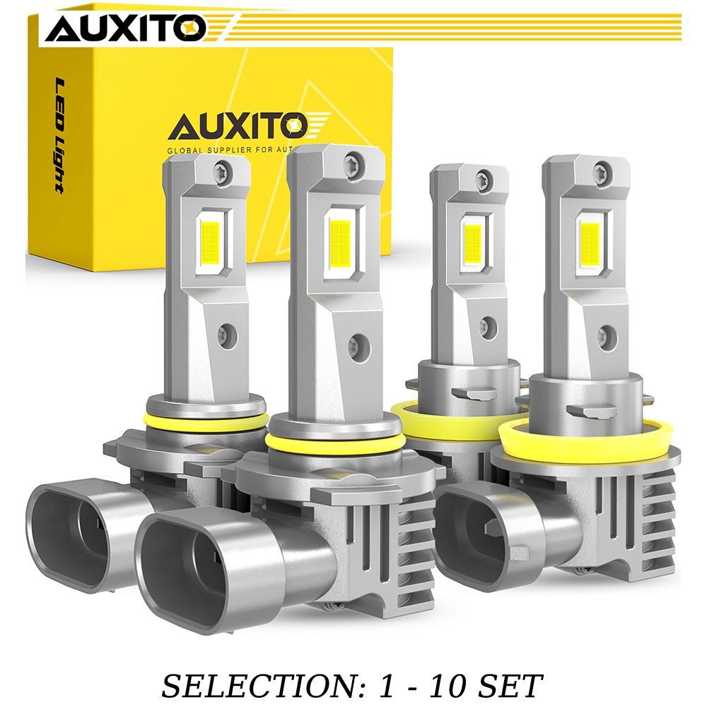 LED Headlight H11 9005 6500K Hi/Low Beam Bulbs 4-40X White Lamp Canbus AUXITO M6