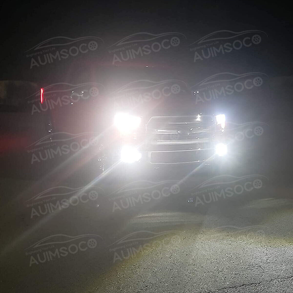 White LED High+Low Beam Headlight Lights Bulbs For 2017 2018 2019-2021 F250 F350