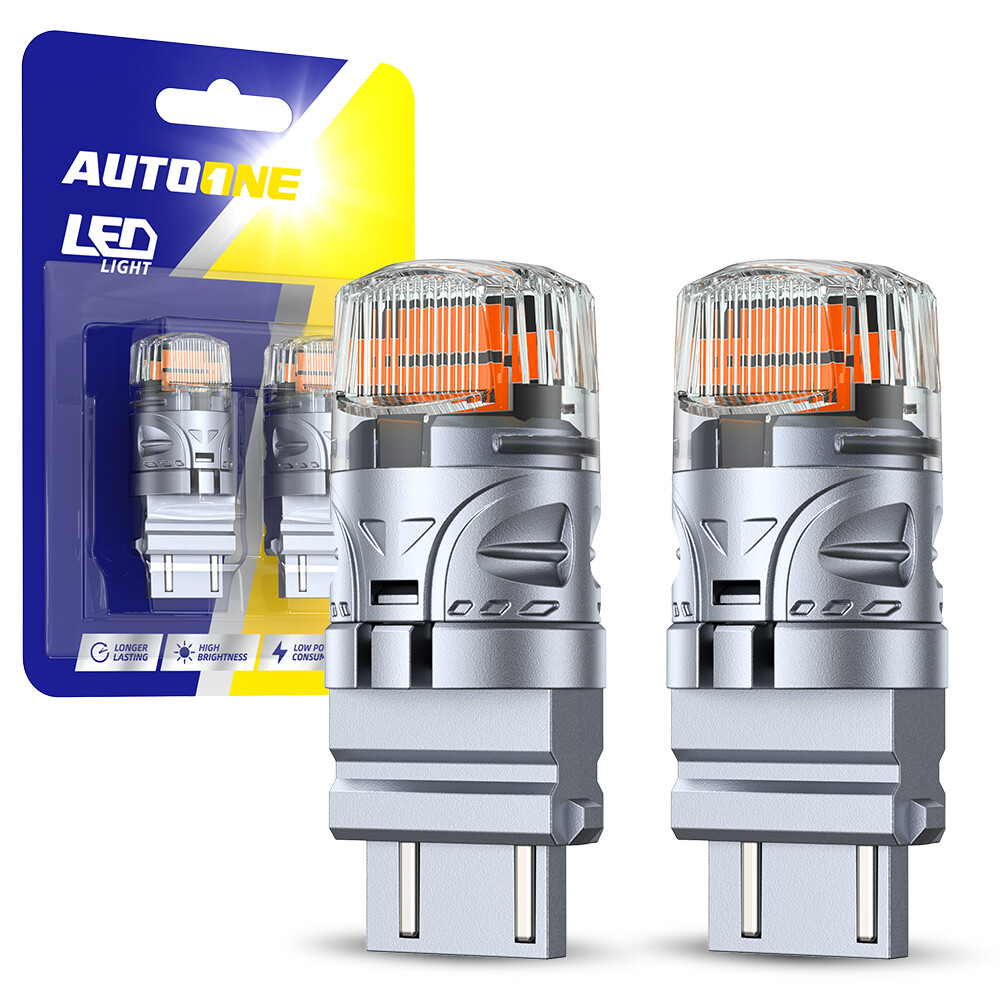 CANBUS 3157 3156 LED Bulbs Amber Yellow with Built-in Resistor Turn Signal Light