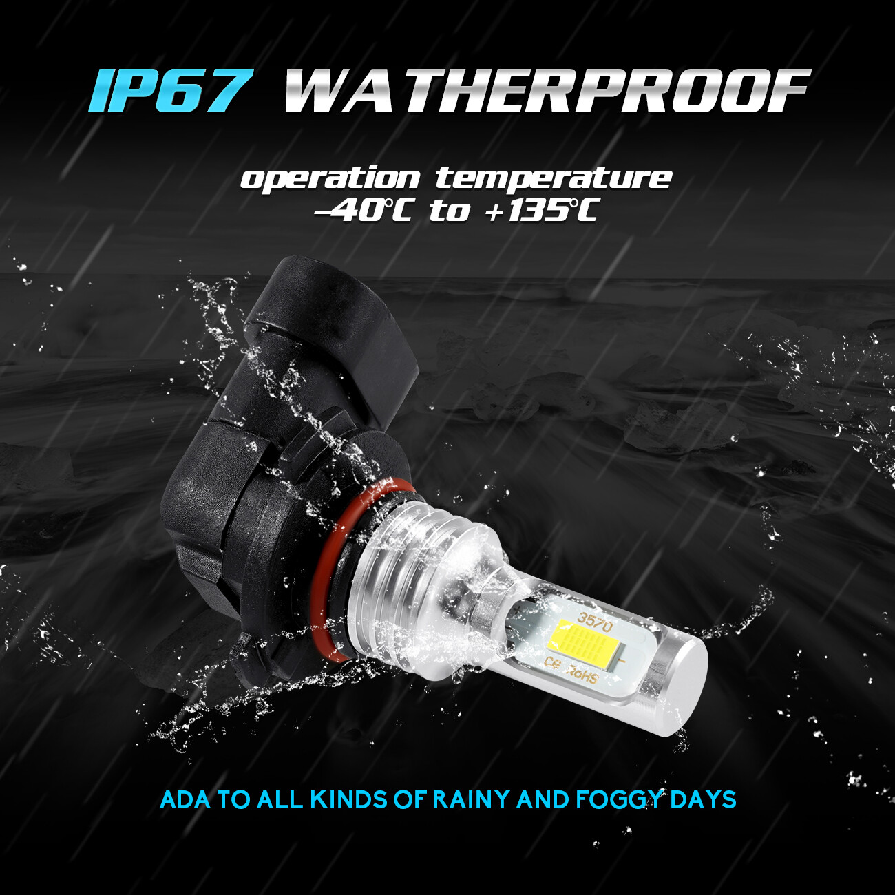 RIDROID 9005 LED Headlight Super Bright Bulbs White 6000K 330000LM High/Low Beam