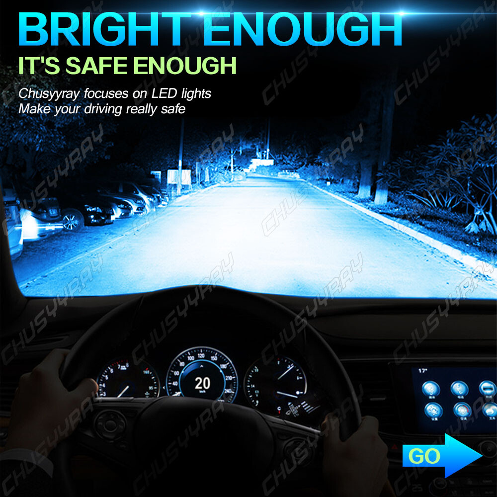 H7 LED Headlight Bulbs For Yamaha YZF-R6 2003-15 YZF-R1 2007-2014 8000K Ice Blue