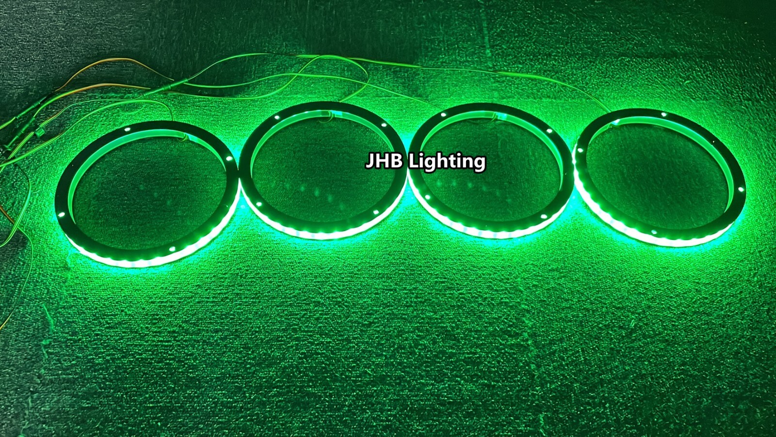 JHB 4PCS 6.5″RGB Multicolor CHASING Flow LED 1/2″Spacer Car Speaker Rings Lights