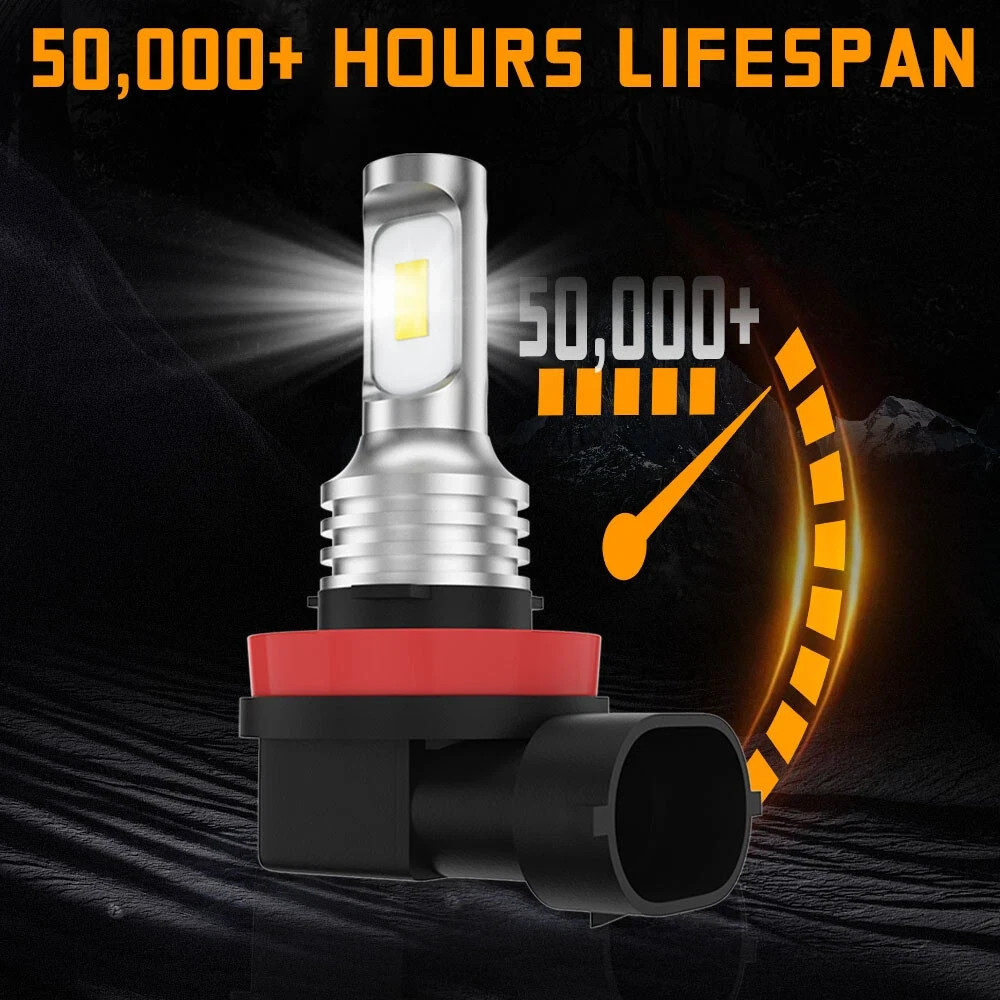 H11 LED Headlight Super Bright Bulbs Kit 8000K White 330000LM High/Low Beam